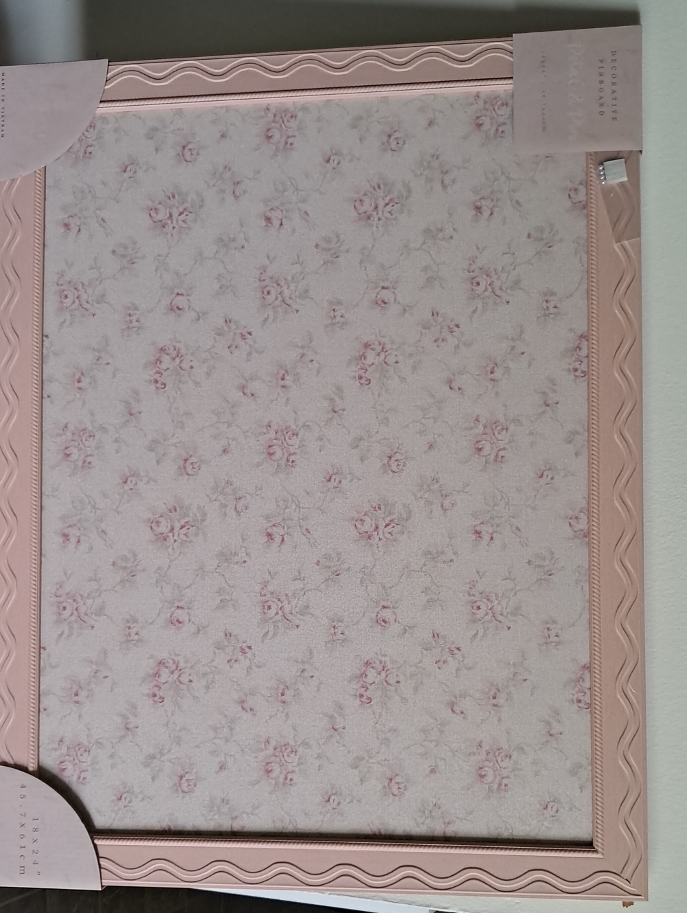 Decorative Pinboard Pink Floral